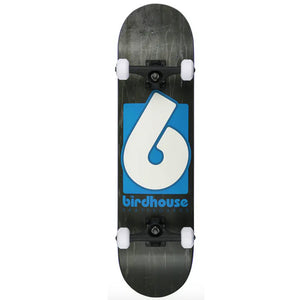 Birdhouse Skateboards Stage 3 B Logo Black/Blue Complete Skateboard 8"