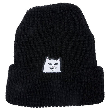 RIPNDIP Lord Nermal Ribbed Black Beanie