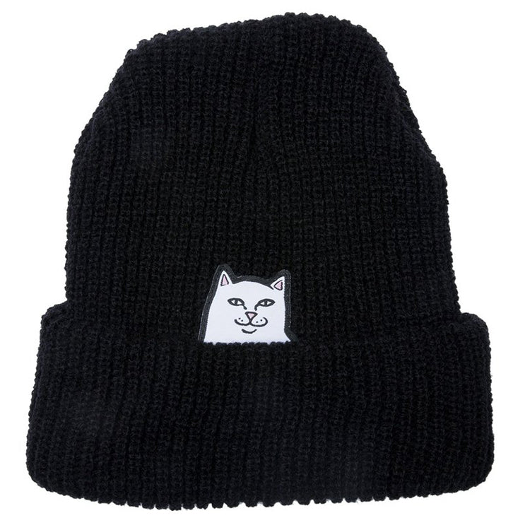 RIPNDIP Lord Nermal Ribbed Black Beanie