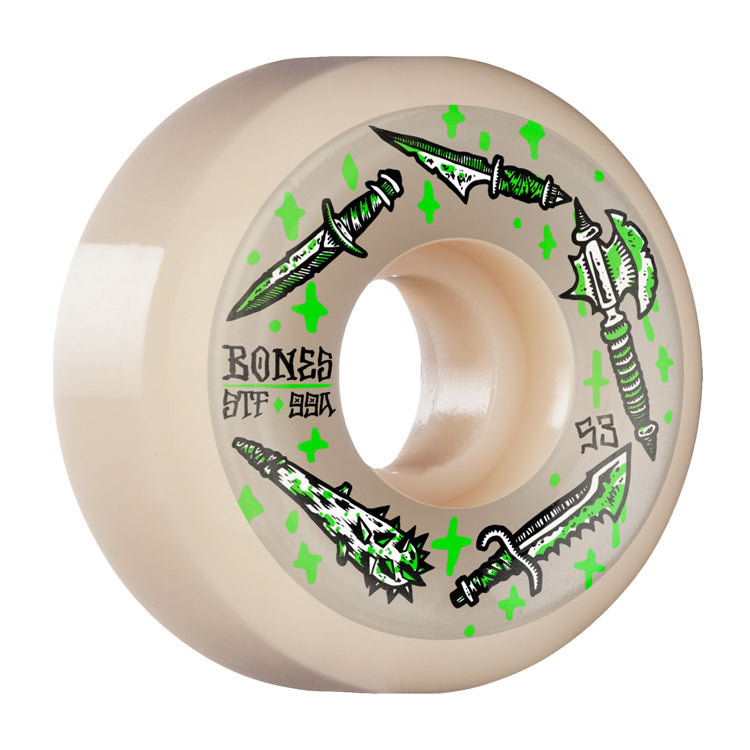 Bones Wheels Dark Days V5 Sidecut STF Skateboard Wheels 99a 53mm
