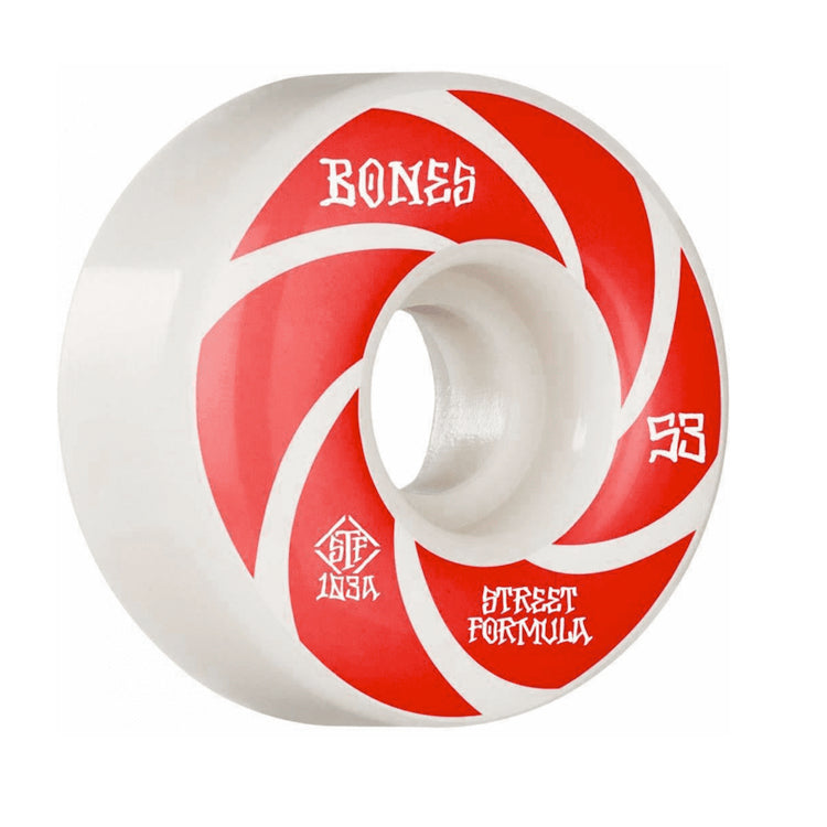 Bones Wheels STF Patterns V1 Standards White Skateboard Wheels 103a 53mm