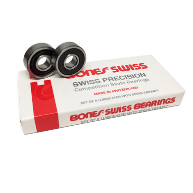 Bones 8mm Swiss Skateboard Bearings (Pack of 8)