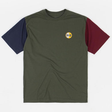 Brixton Patron S/S Knit Top T-Shirt Pine/Washed Navy/Dark Burgundy