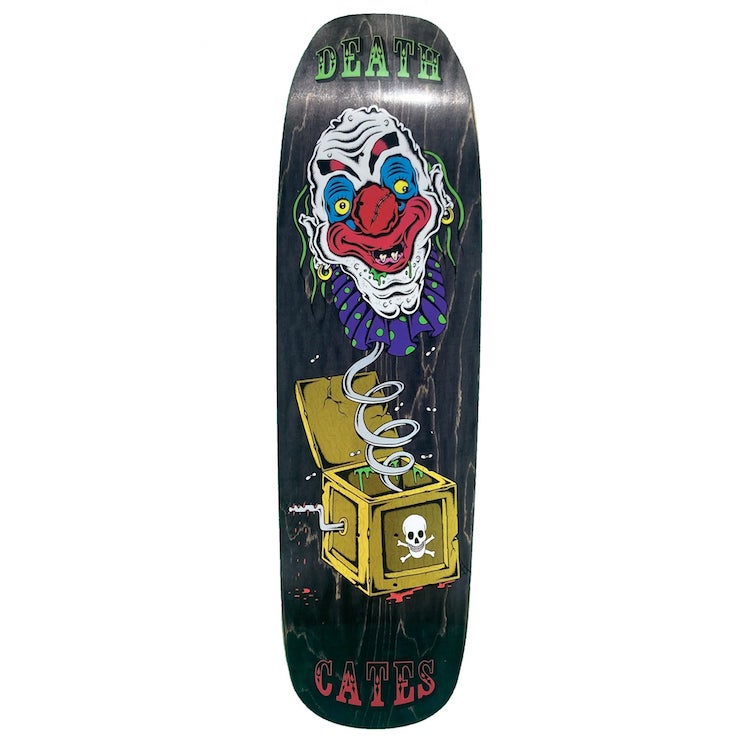 Death Skateboards Dan Cates Jack In The Box Square Nose Pool Shape Skateboard Deck 9