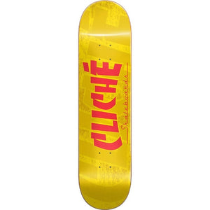 Cliche Banco Yellow Skateboard Deck 8.25"