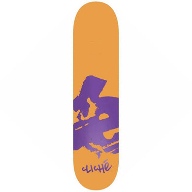 Cliche Europe Orange Skateboard Deck 8.25
