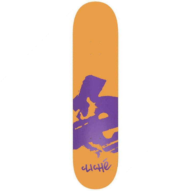Cliche Europe Orange Skateboard Deck 8.25
