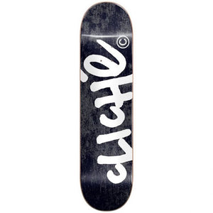 Cliche Handwritten Tie Dye Black Skateboard Deck 8.5"