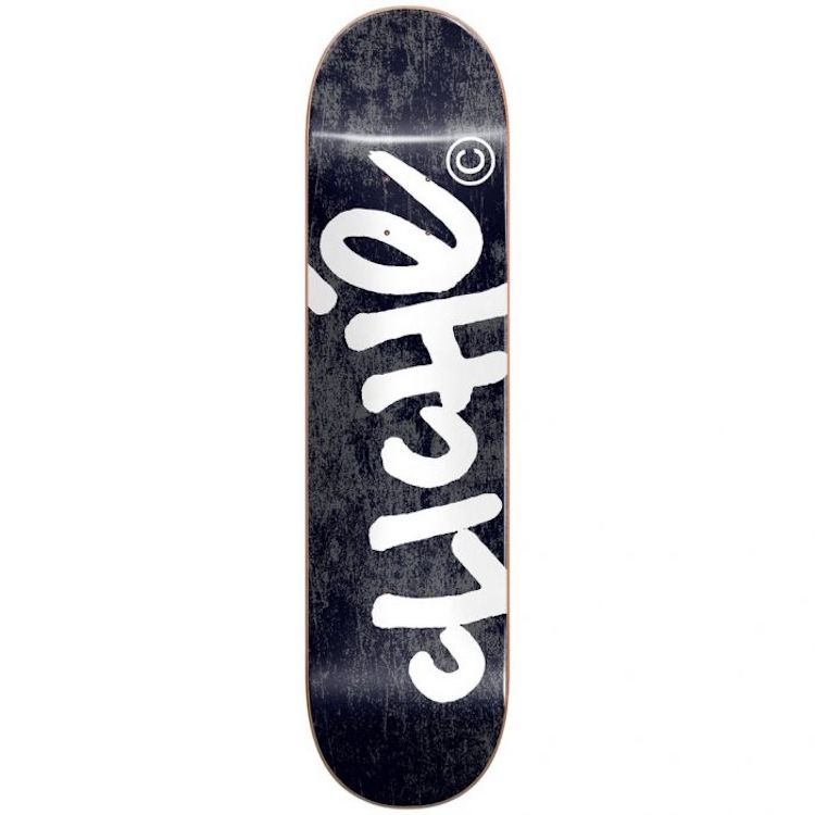 Cliche Handwritten Tie Dye Black Skateboard Deck 8.5