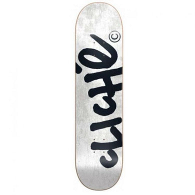 Cliche Handwritten Tie Dye White Skateboard Deck 8.25