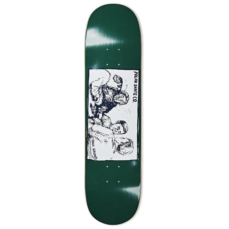 Polar Skate Co Paul Grund Cold Streak Dark Green Skateboard Deck 8.375