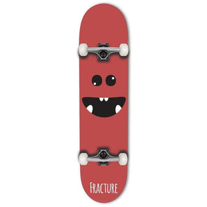 Fracture Skateboards Lil Monsters Red Complete Skateboard 8"