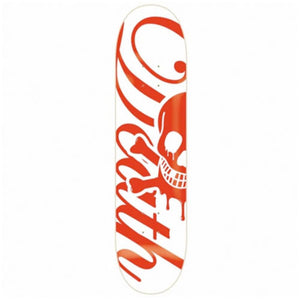 Death Skateboards Script Lite Red/White Skateboard Deck 8"