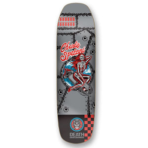 Death Skateboards Charlie Spelzini Death From Above Square Nose Pool Shape Skateboard Deck 9"