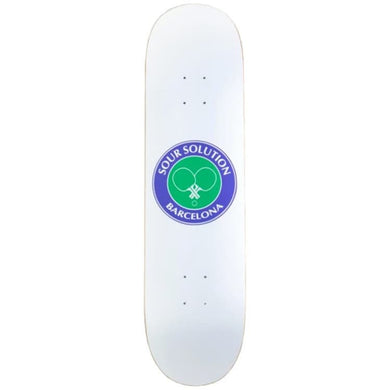 Sour Skateboards Social Club White Skateboard Deck 8.25