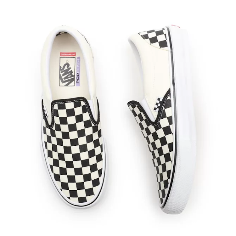 Vans Skate Checkerboard Slip On Black Off White Shoes Flavour Skateshop