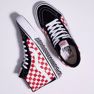 Vans Skate Sk8 Hi Reissue Grosso '84 Blk/Red Check Shoes