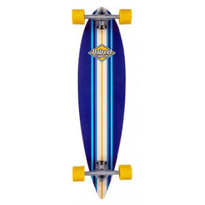 D-Street Ocean Pintail Blue Complete Skateboard Longboard 35"x9"