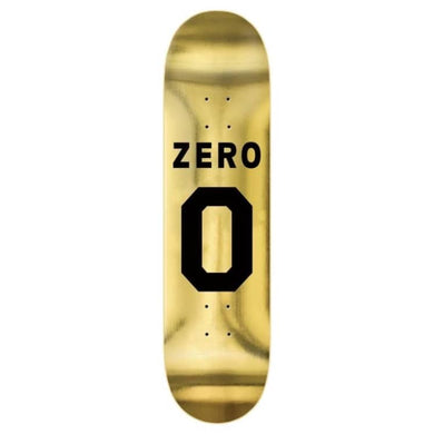 Zero Skateboards Numero Black Gold Skateboard Deck 8.375