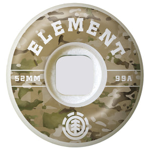 Element Camo Griffin Skateboard Wheels 99a 52mm