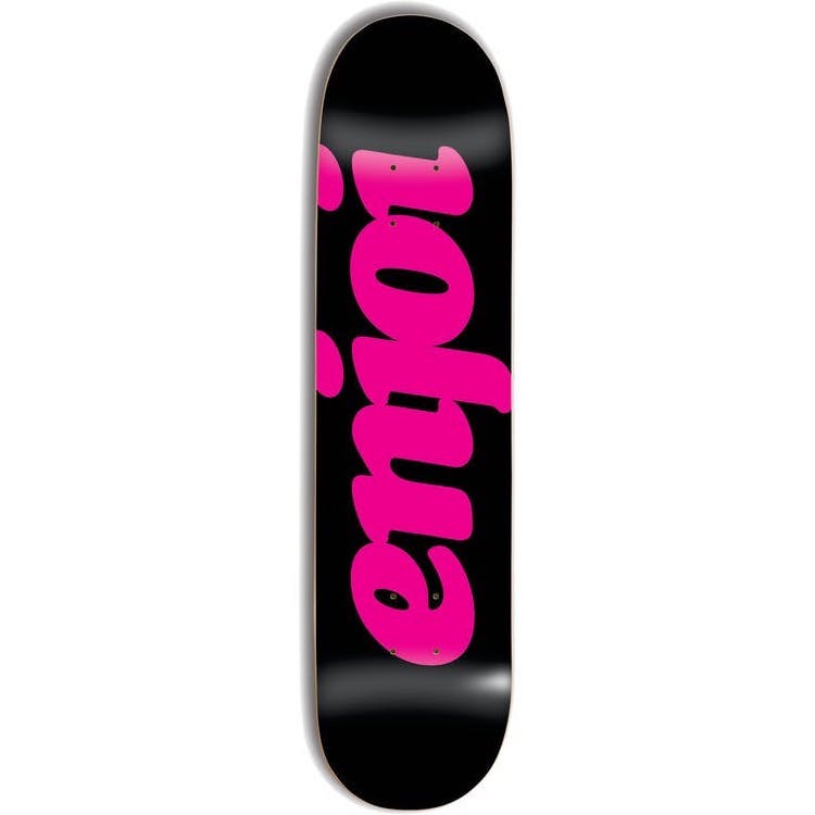 Enjoi Skateboards Flocked Black Skateboard Deck 7.75