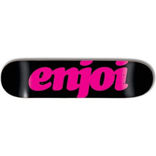 Enjoi Skateboards Flocked Black Skateboard Deck 7.75"
