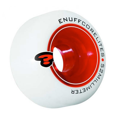 Enuff Skateboards Corelites White/Red Skateboard Wheels 101a 52mm