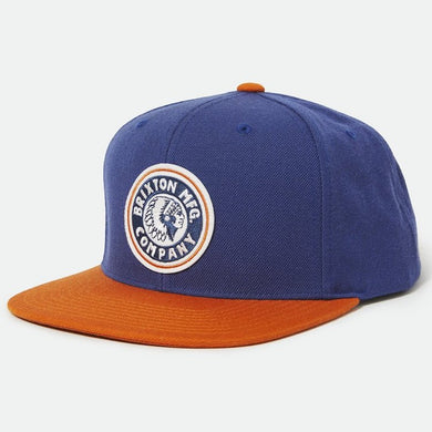Brixton Rival MP Snapback Cap Joe Blue/Burnt Orange