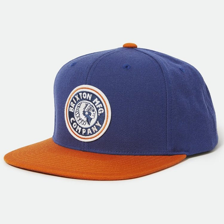 Brixton Rival MP Snapback Cap Joe Blue/Burnt Orange