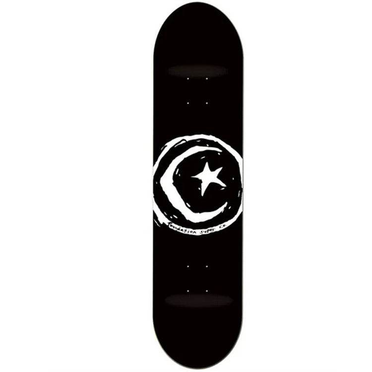 Foundation Skateboards Star & Moon Black Skateboard Deck 8