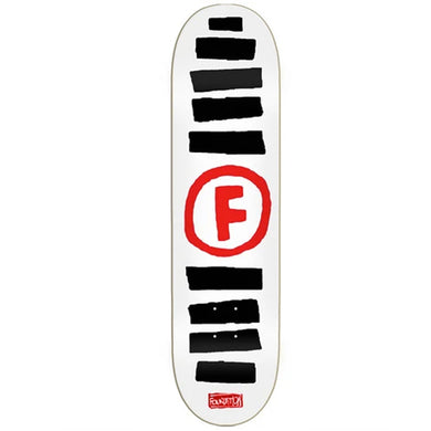 Foundation Skateboards Doodle Stripe White Skateboard Deck 8.5