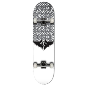 Fracture Skateboards Wings V3 Grey Complete Skateboard 8.25"