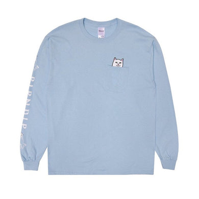 RIPNDIP Lord Nerm Baby Blue Longsleeve Pocket T-Shirt