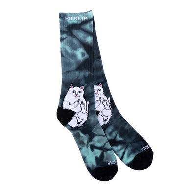 RIPNDIP Lord Nermal Green Tie Dye Crew Socks