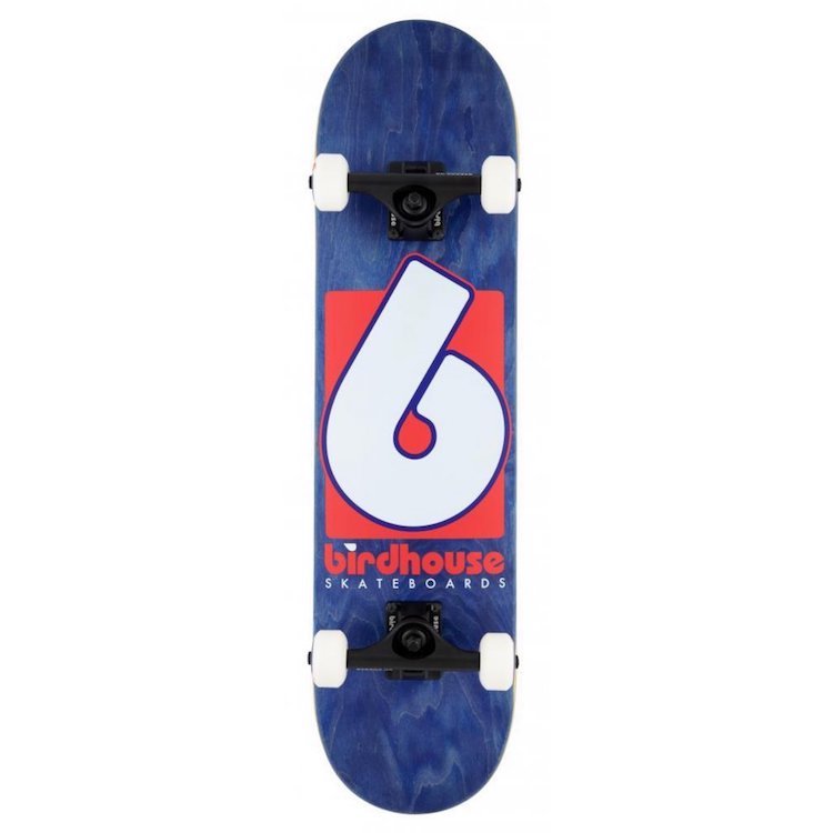Birdhouse Skateboards Stage 3 B Logo Navy/Red Complete Skateboard 7.75