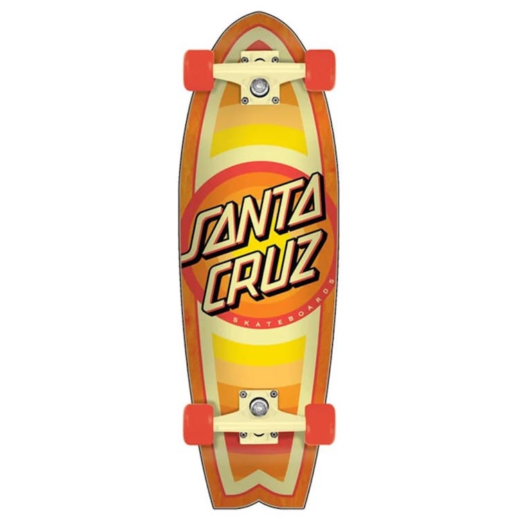 Santa Cruz Gleam Dot Shark Cruiser Complete Skateboard 8.8