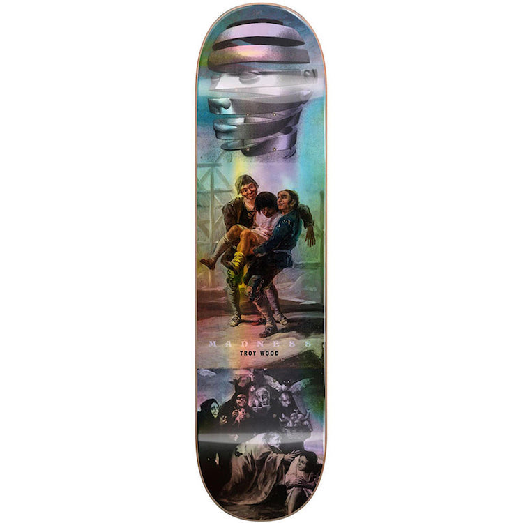 Madness Skateboards Trey Wood Blackout R7 Holographic Skateboard Deck 8.25