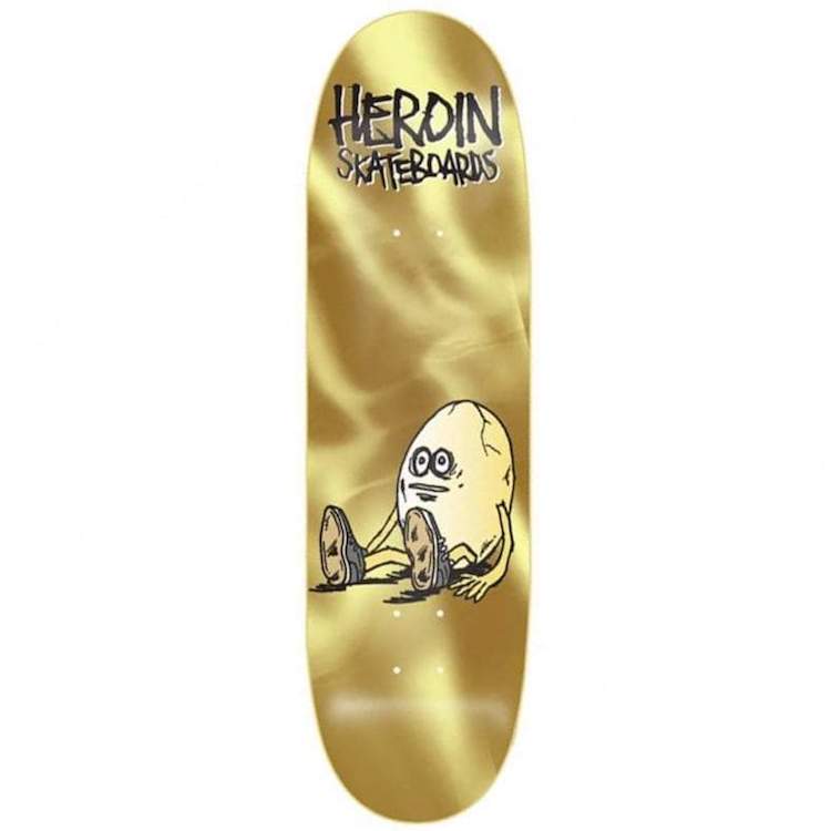 Heroin Skateboards Golden Egg Skateboard Deck 9.125