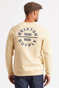 Brixton Oath V Crew Sweatshirt Gravel