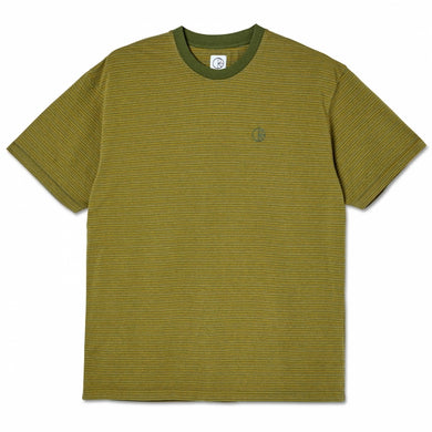 Polar Skate Co Dizzy Stripe T-Shirt Army Green