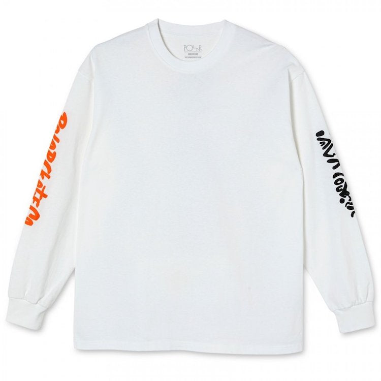 Polar Skate Co Facescape L/S T-Shirt White
