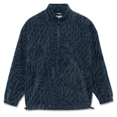 Polar Skate Co TK Fleece Pullover 1/4 Zip Jacket Blue/Grey