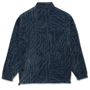Polar Skate Co TK Fleece Pullover 1/4 Zip Jacket Blue/Grey