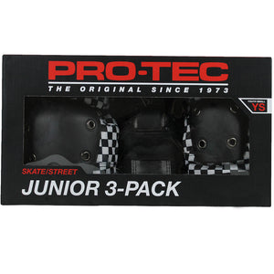 Pro-Tec Street Gear Junior 3-Pack Skateboard Pad Set Checker