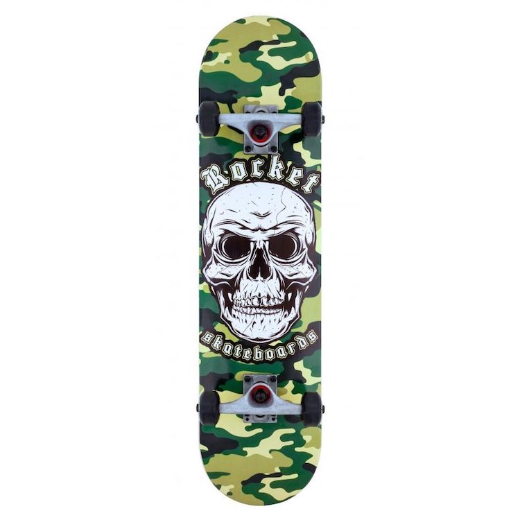Rocket Skateboards Combat Skull Camo Complete Skateboard 7.75