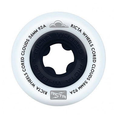 Ricta Wheels Cored Clouds Black Skateboard Wheels 92a 56mm