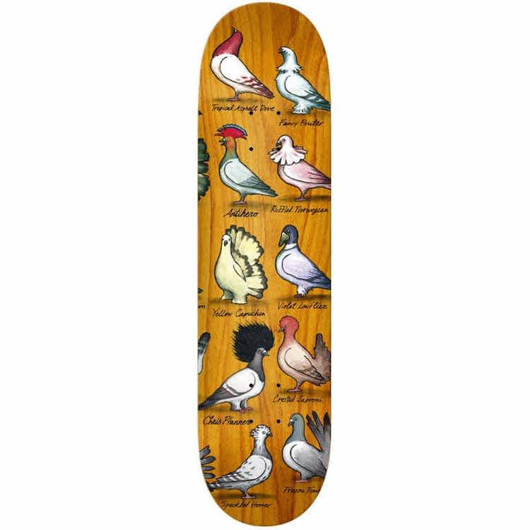 Anti Hero Skateboards Chris Pfanner Show Pigeons Skateboard Deck