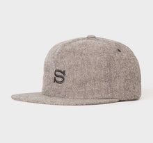 Stussy S Logo Herringbone Snapback Cap Black / White