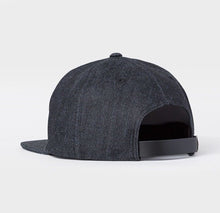 Stussy Basic Logo Smooth Denim Strapback Cap Black