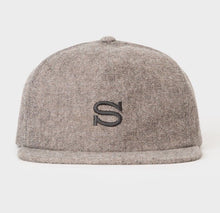 Stussy S Logo Herringbone Snapback Cap Black / White